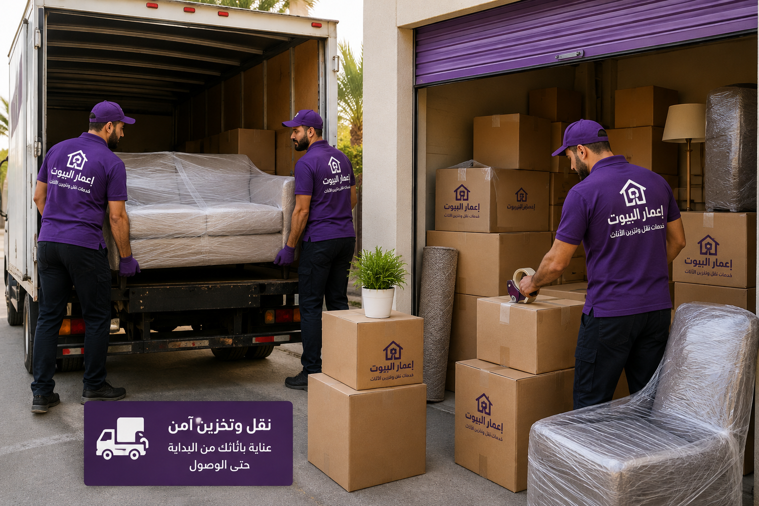 تخزين ونقل الأثاث بالرياض - إعمار البيوت